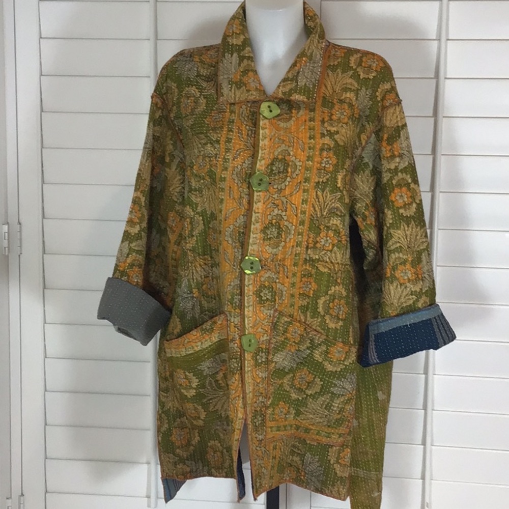 Karma Living kantha cloth jacket